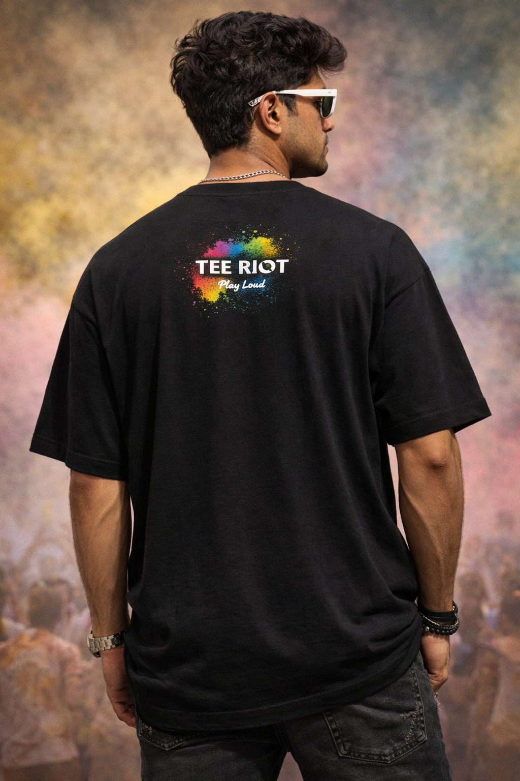 Rang Riot Oversized T-Shirt – Holi Vibe Edition | Unisex Streetwear